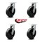 Service Caster 10'' Extra Heavy Duty Phenolic Wheel Swivel Top Plate Caster , 4PK CRAN-SCC-KP92S1030-PHR-4 - alternate 5
